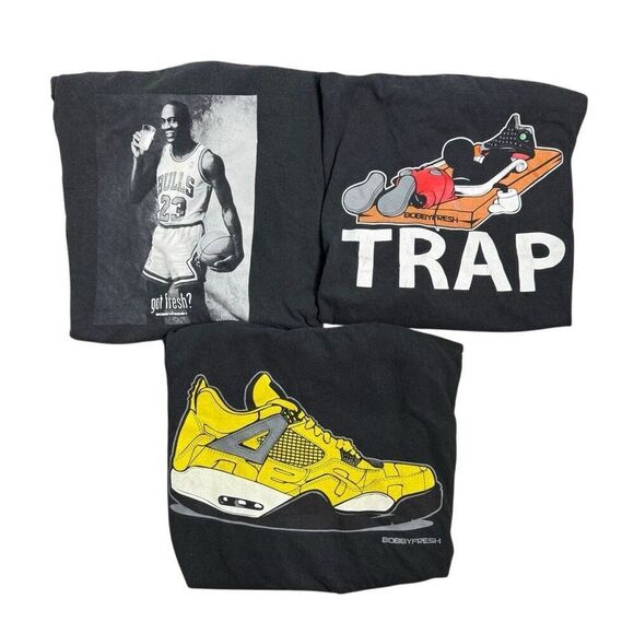 Bobby Fresh Men’s T-shirt Bundle Size 4XL Mouse Trap‎ Jordan Sneaker Graphics - Picture 1 of 11